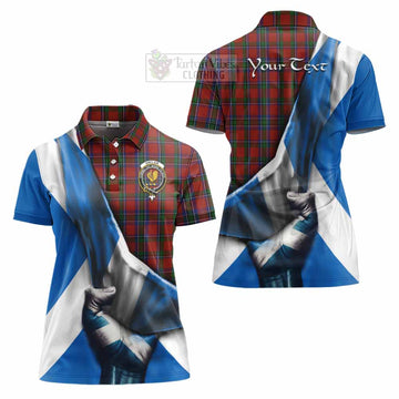 Tartan Vibes Clothing Sinclair Tartan Women's Polo Shirt with Family Crest Scotland Patriotic Style