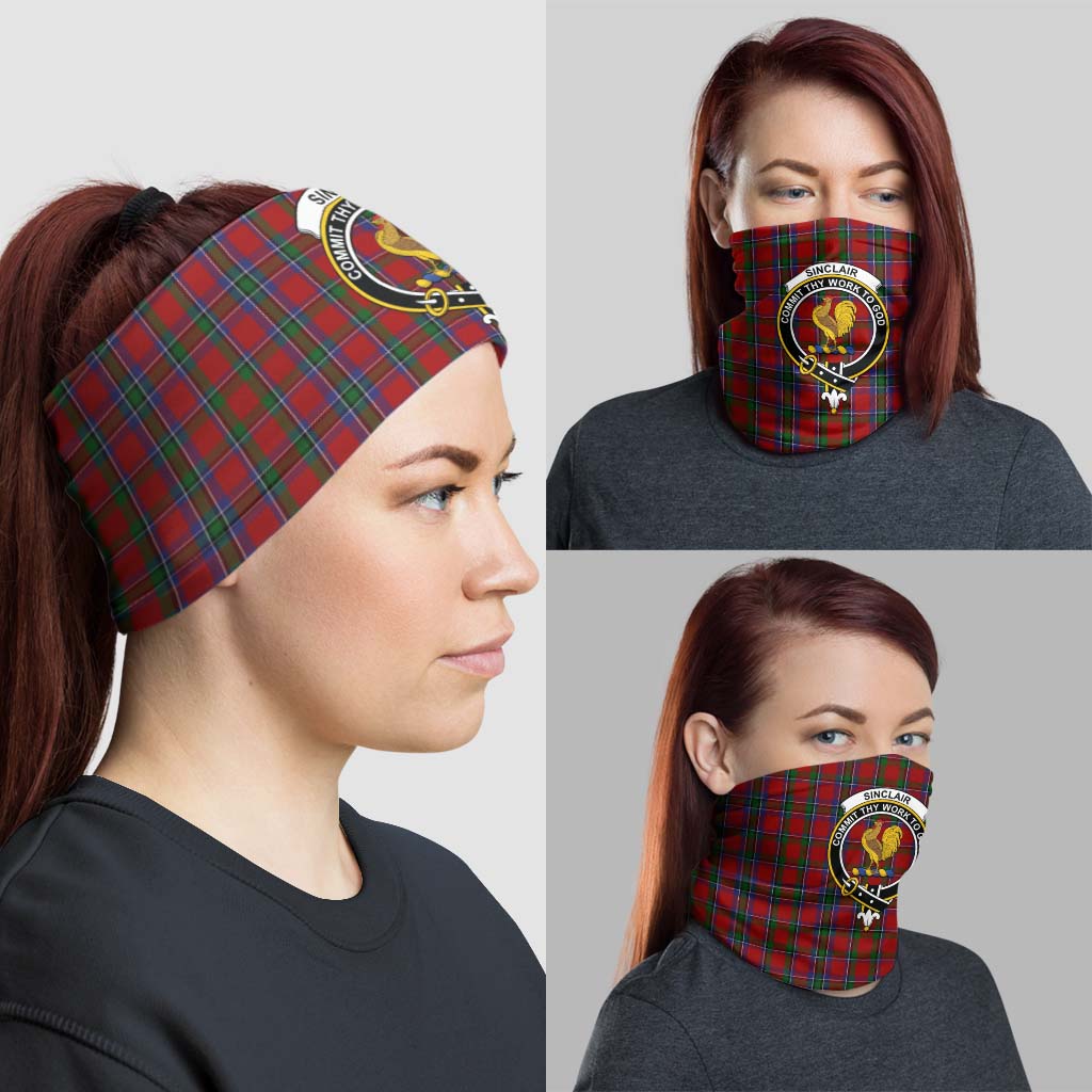 Sinclair Tartan Neck Gaiters, Tartan Bandanas, Tartan Head Band with Family Crest