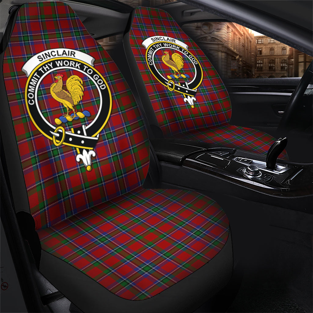Sinclair Tartan Car Seat Cover with Family Crest - Tartanvibesclothing