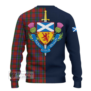 Tartan Vibes Clothing Sinclair Tartan Knitted Sweater with Scottish Lion Royal Arm Half Style