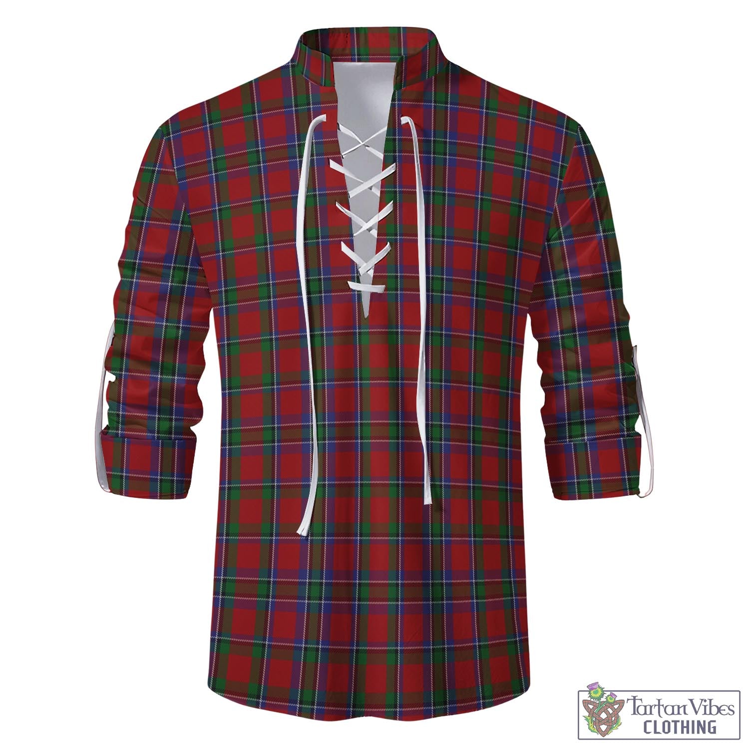 Tartan Vibes Clothing Sinclair Tartan Men's Scottish Traditional Jacobite Ghillie Kilt Shirt
