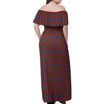 Sinclair Tartan Off Shoulder Long Dress