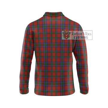 Sinclair Tartan Long Sleeve Polo Shirt with Family Crest DNA In Me Style - Tartanvibesclothing Shop