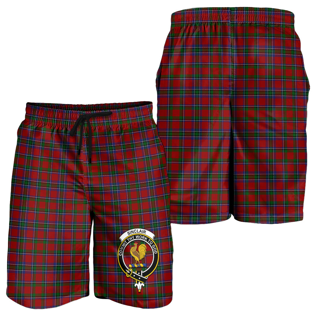 sinclair-tartan-mens-shorts-with-family-crest
