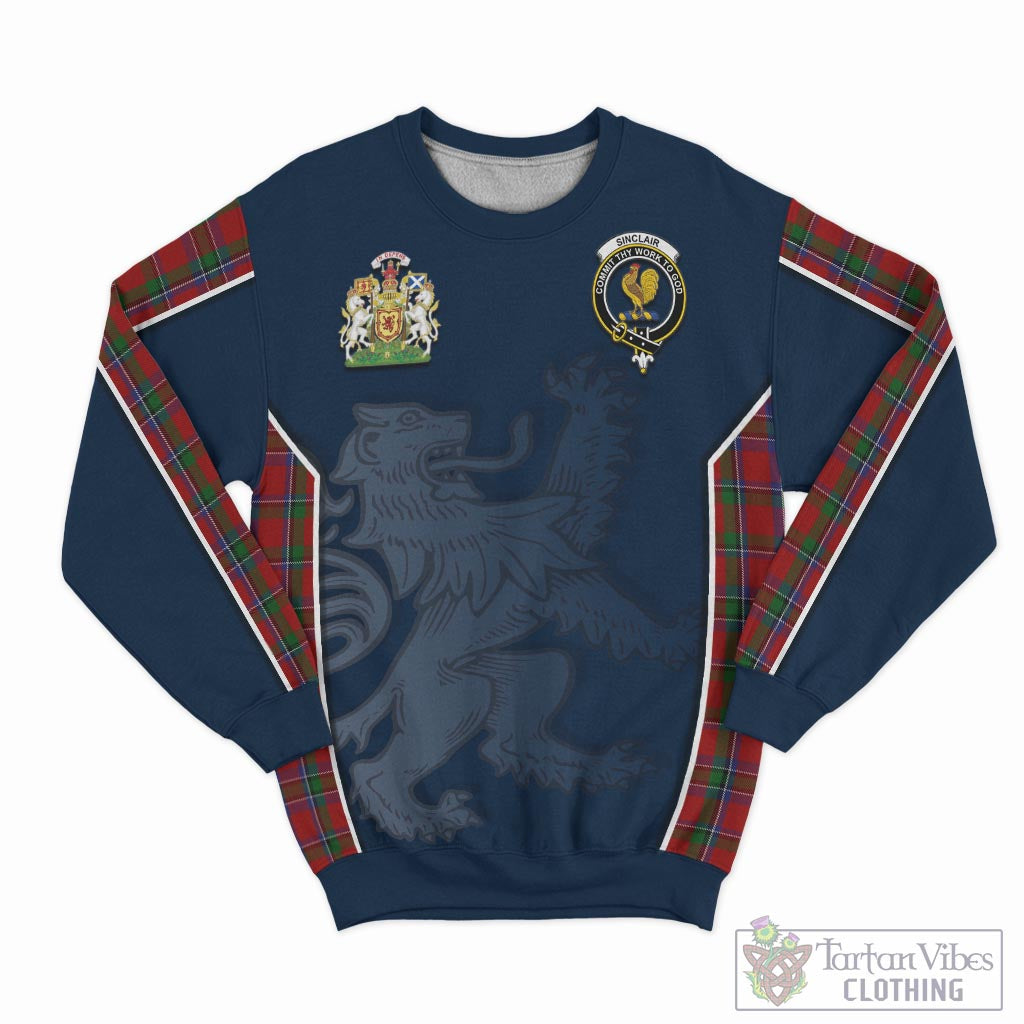 Tartan Vibes Clothing Sinclair Tartan Sweater with Family Crest and Lion Rampant Vibes Sport Style