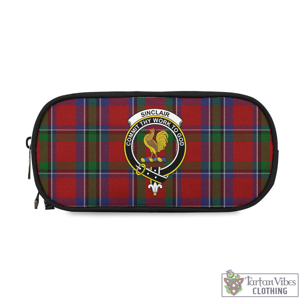 Tartan Vibes Clothing Sinclair Tartan Pen and Pencil Case with Family Crest