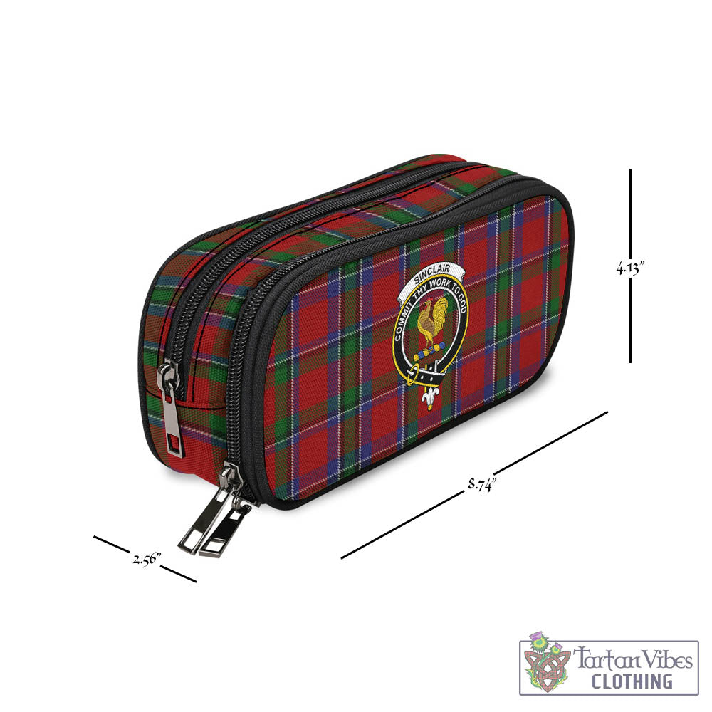 Tartan Vibes Clothing Sinclair Tartan Pen and Pencil Case with Family Crest