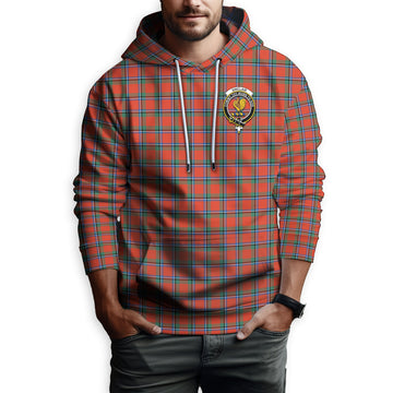 Sinclair Ancient Tartan Hoodie with Family Crest