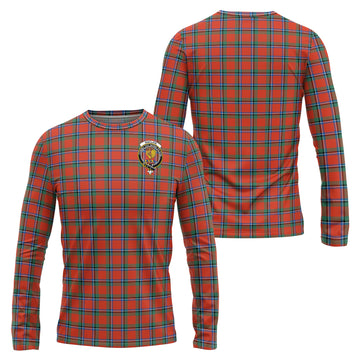 Sinclair Ancient Tartan Long Sleeve T-Shirt with Family Crest