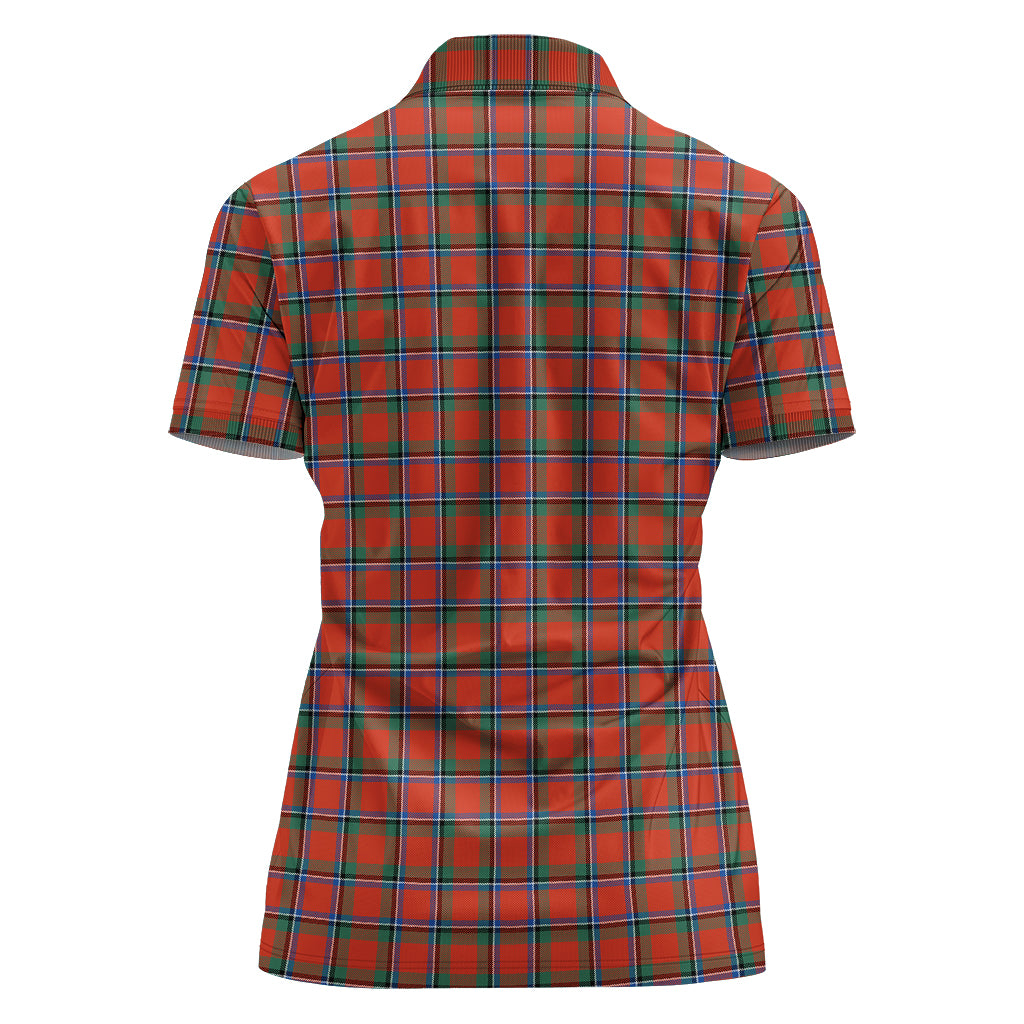 sinclair-ancient-tartan-polo-shirt-with-family-crest-for-women