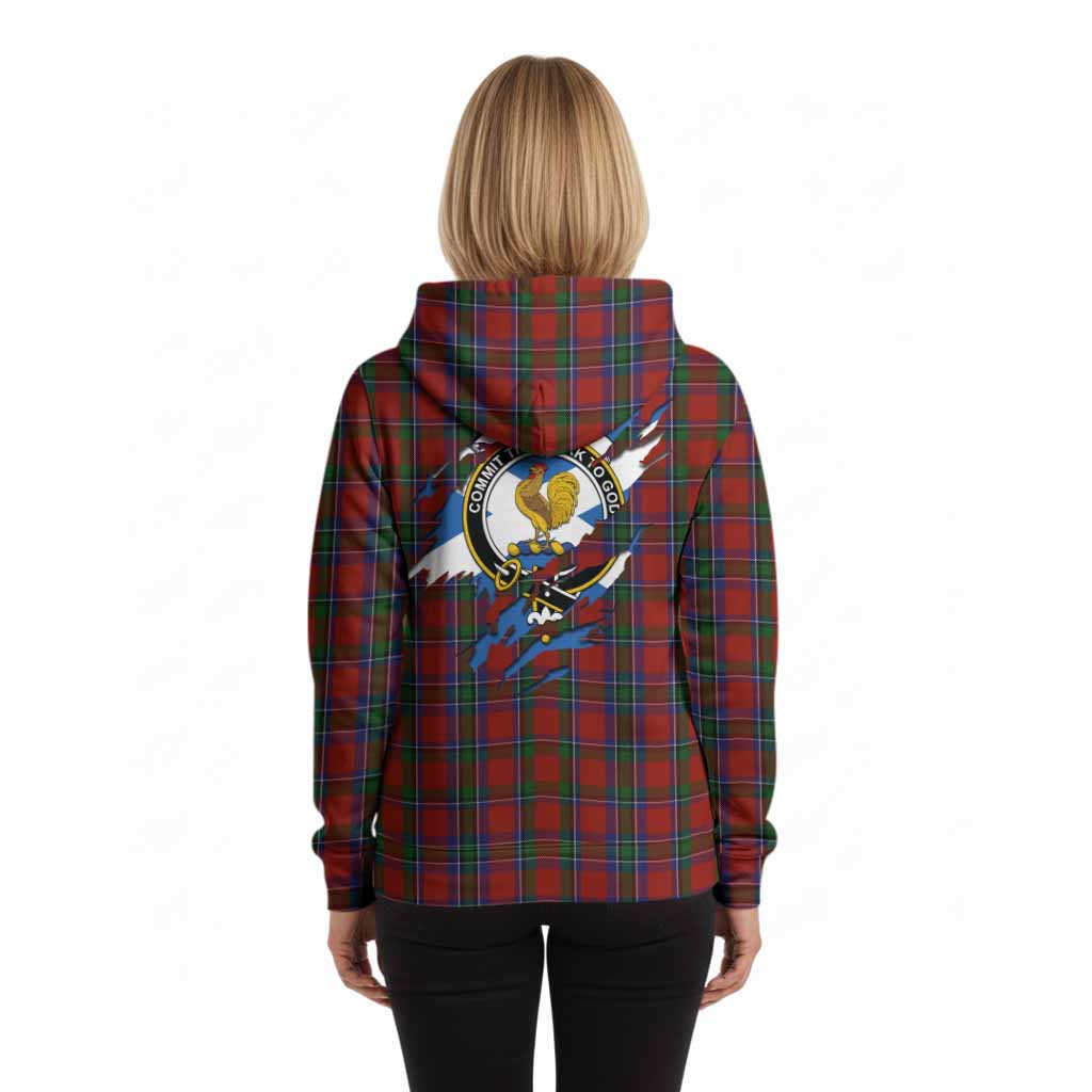 Sinclair Clan Crest In Me Tartan Hoodie Scotland Flag Style