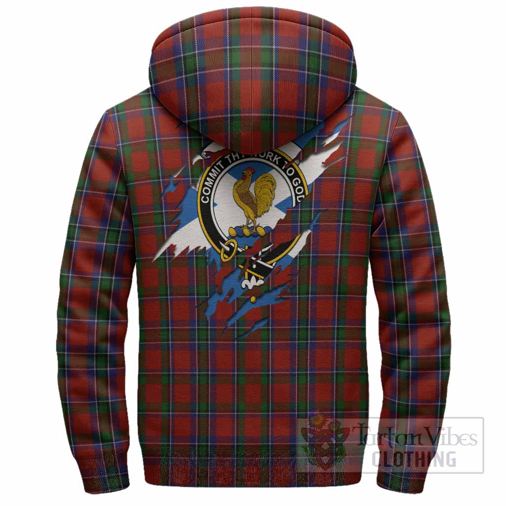 Sinclair Clan Crest In Me Tartan Sherpa Hoodie Scotland Flag Style