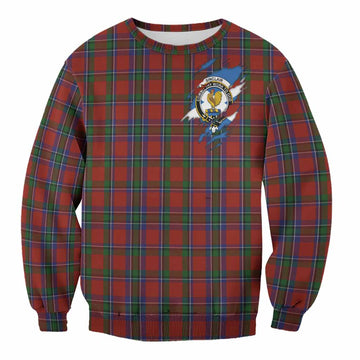 Sinclair Clan Crest In Me Tartan Sweatshirt Scotland Flag Style