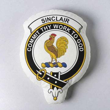 Sinclair Clan Crest Shaped Throw Pillow, Scottish Clan Badge Decorative Pillow