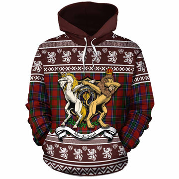 Sinclair Clan Tartan Crest Christmas Cotton Hoodie Coat of Arms Funny Style