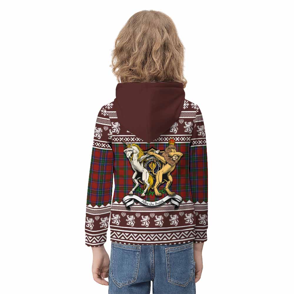 Sinclair Clan Tartan Crest Christmas Kid Hoodie Coat of Arms Funny Style - Tartan Vibes Clothing