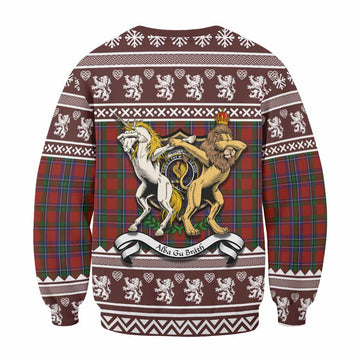 Sinclair Clan Tartan Crest Christmas Sweatshirt Coat of Arms Funny Style