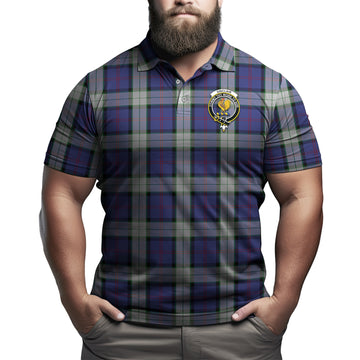 Sinclair Dress Tartan Men's Polo Shirt with Family Crest
