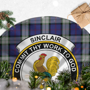 Sinclair Dress Tartan Christmas Tree Skirt with Family Crest
