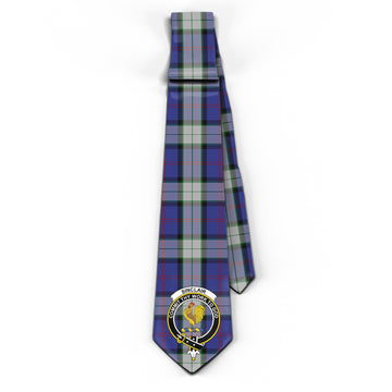 Sinclair Dress Tartan Classic Necktie with Family Crest
