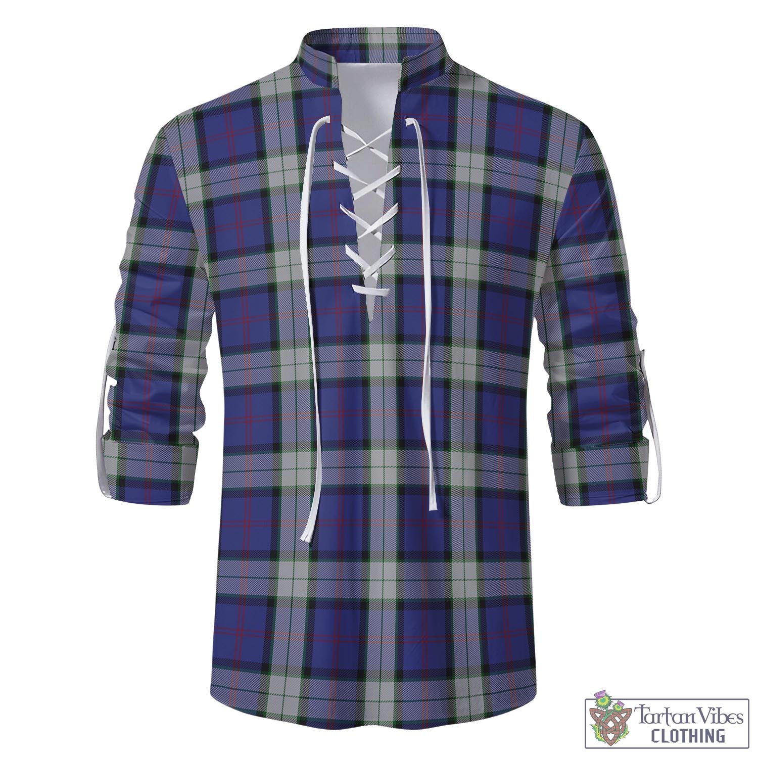 Tartan Vibes Clothing Sinclair Dress Tartan Men's Scottish Traditional Jacobite Ghillie Kilt Shirt