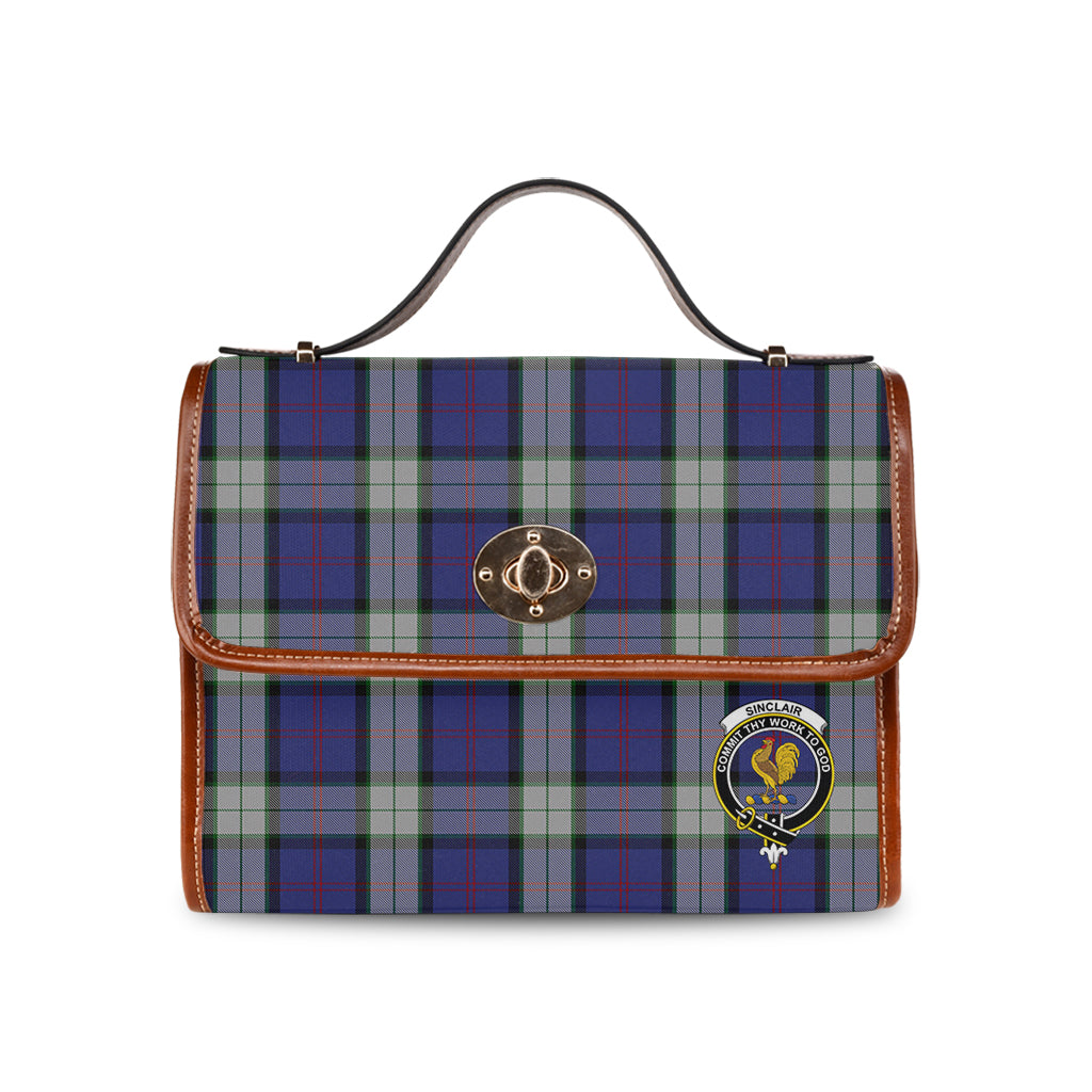sinclair-dress-tartan-leather-strap-waterproof-canvas-bag-with-family-crest