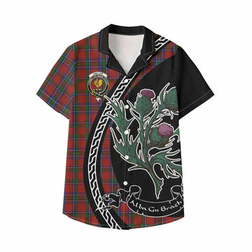 Sinclair Family Crest Tartan Kid Hawaiian Shirt Alba Thistle Inspired - Tartan Vibes Clothing