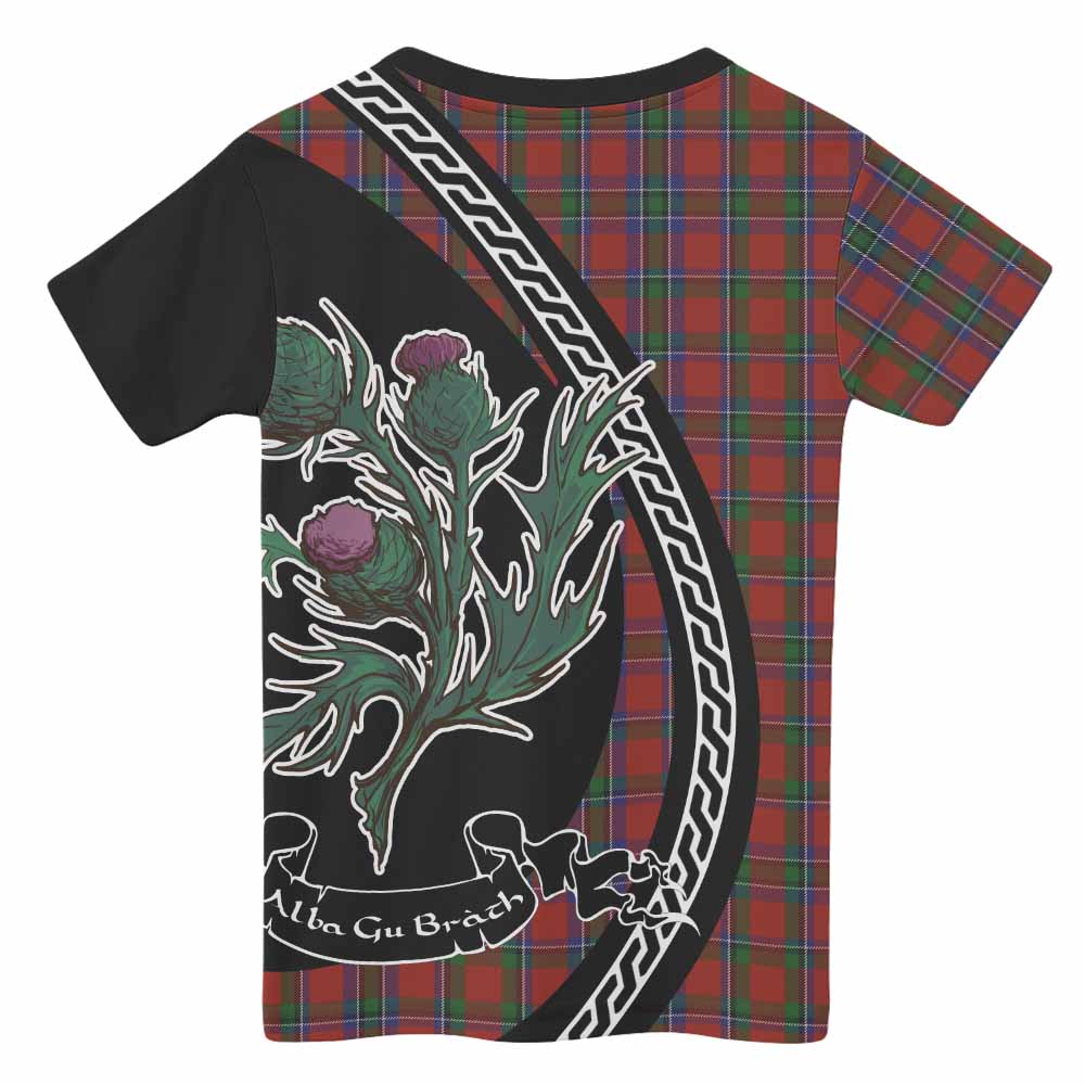 Sinclair Family Crest Tartan Kid T-shirt Alba Thistle Inspired - Tartan Vibes Clothing