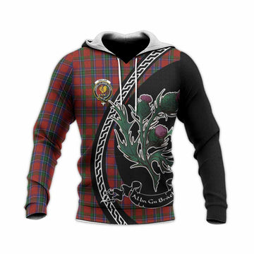 Sinclair Family Crest Tartan Knitted Hoodie Alba Thistle Inspired