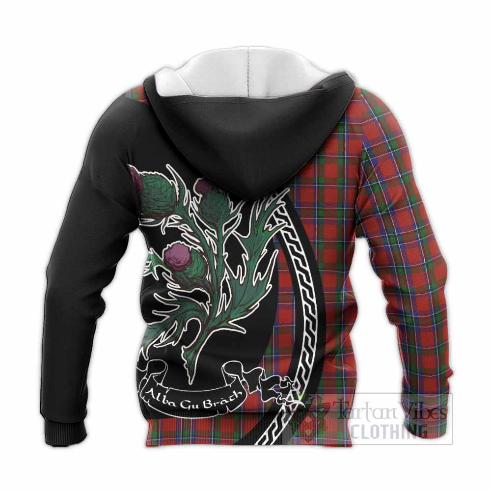 Sinclair Family Crest Tartan Knitted Hoodie Alba Thistle Inspired - Tartan Vibes Clothing