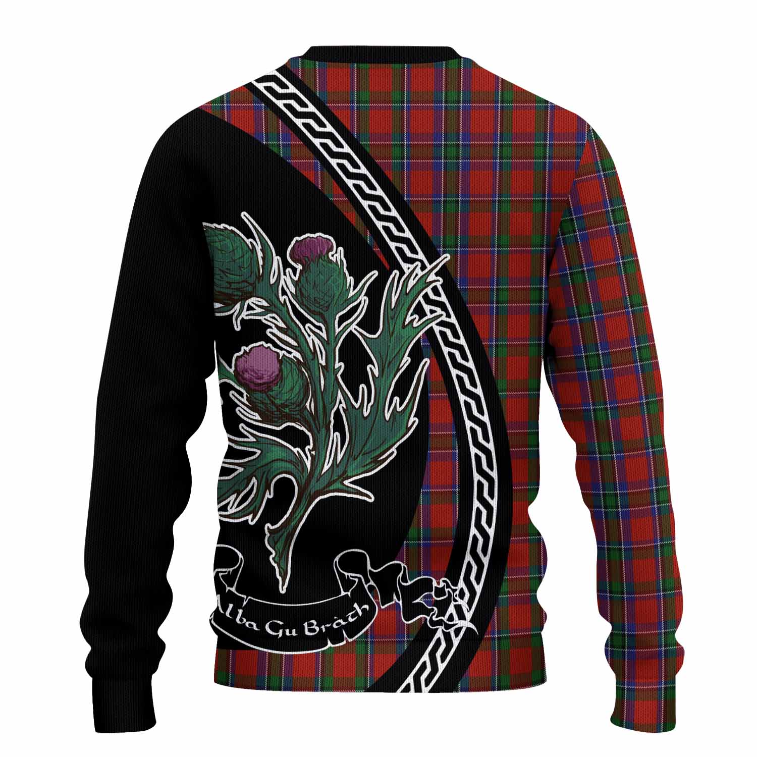 Sinclair Family Crest Tartan Knitted Sweater Alba Thistle Inspired - Tartan Vibes Clothing
