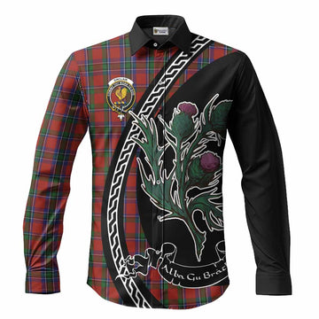 Sinclair Family Crest Tartan Long Sleeve Button Shirts Alba Thistle Inspired