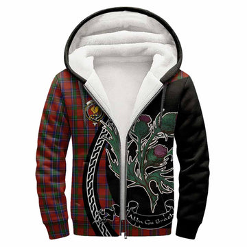 Sinclair Family Crest Tartan Sherpa Hoodie Alba Thistle Inspired