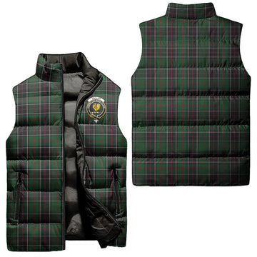 Sinclair Hunting Tartan Sleeveless Puffer Jacket with Family Crest