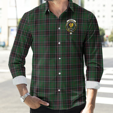 Sinclair Hunting Tartan Long Sleeve Button Up Shirt with Family Crest