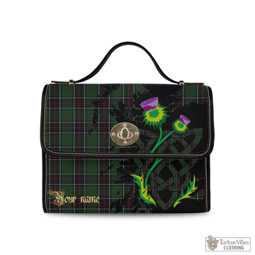 Sinclair Hunting Tartan Waterproof Canvas Bag with Scotland Map and Thistle Celtic Accents