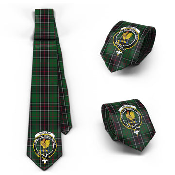 Sinclair Hunting Tartan Classic Necktie with Family Crest