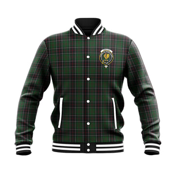 Sinclair Hunting Tartan Baseball Jacket with Family Crest
