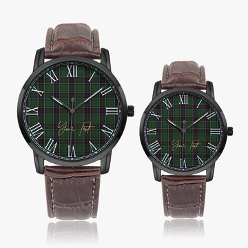 Sinclair Hunting Tartan Personalized Your Text Leather Trap Quartz Watch