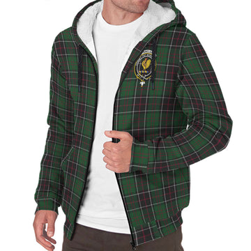 Sinclair Hunting Tartan Sherpa Hoodie with Family Crest
