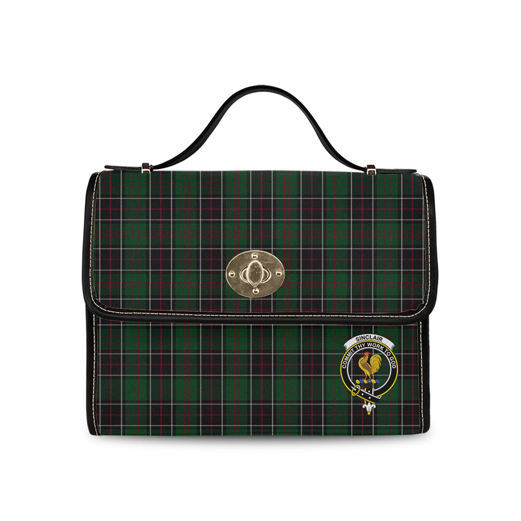 sinclair-hunting-tartan-leather-strap-waterproof-canvas-bag-with-family-crest