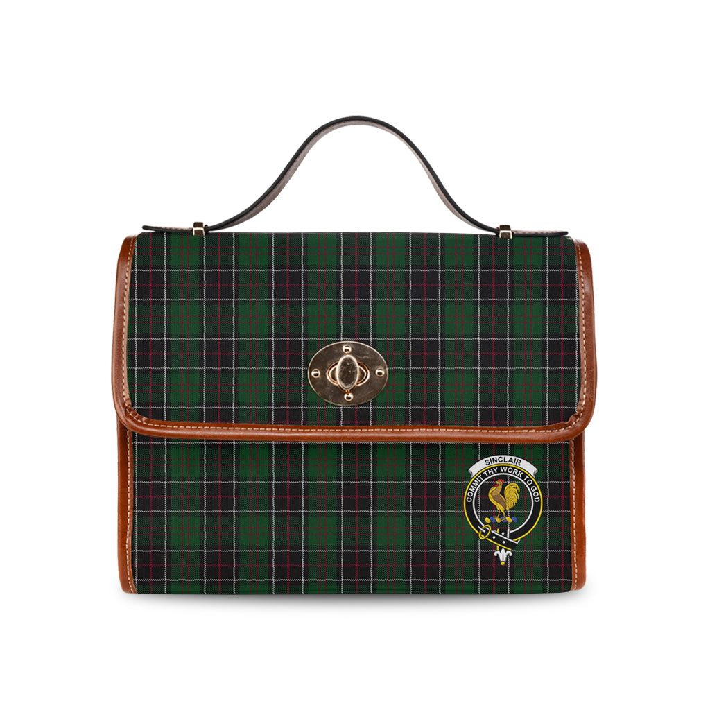 sinclair-hunting-tartan-leather-strap-waterproof-canvas-bag-with-family-crest