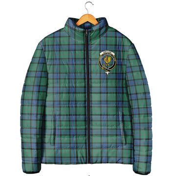 Sinclair Hunting Ancient Tartan Padded Jacket with Family Crest