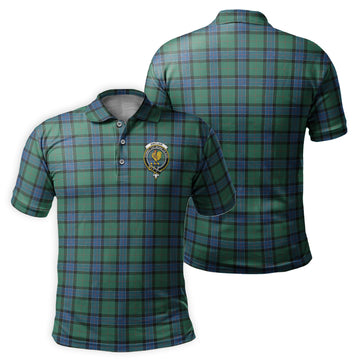 Sinclair Hunting Ancient Tartan Men's Polo Shirt with Family Crest