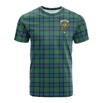 Sinclair Hunting Ancient Tartan T-Shirt with Family Crest