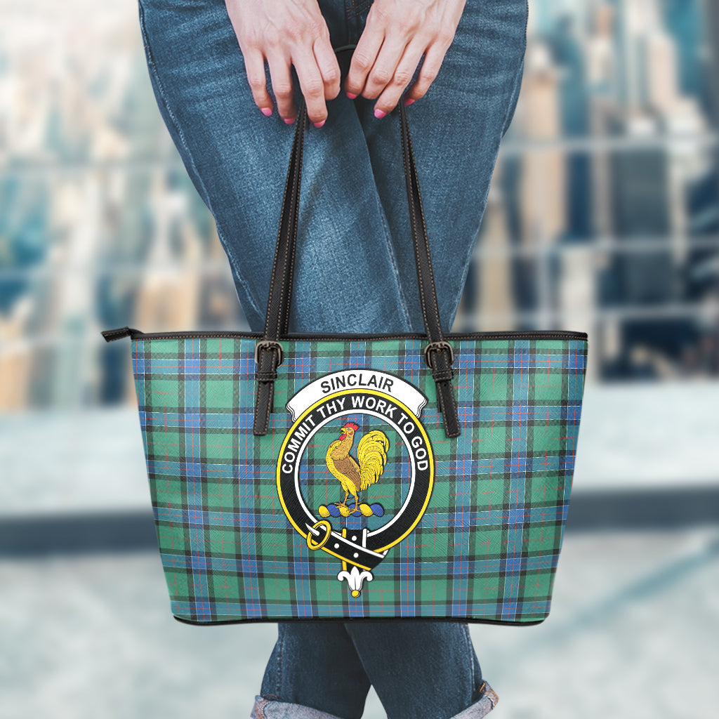 sinclair-hunting-ancient-tartan-leather-tote-bag-with-family-crest