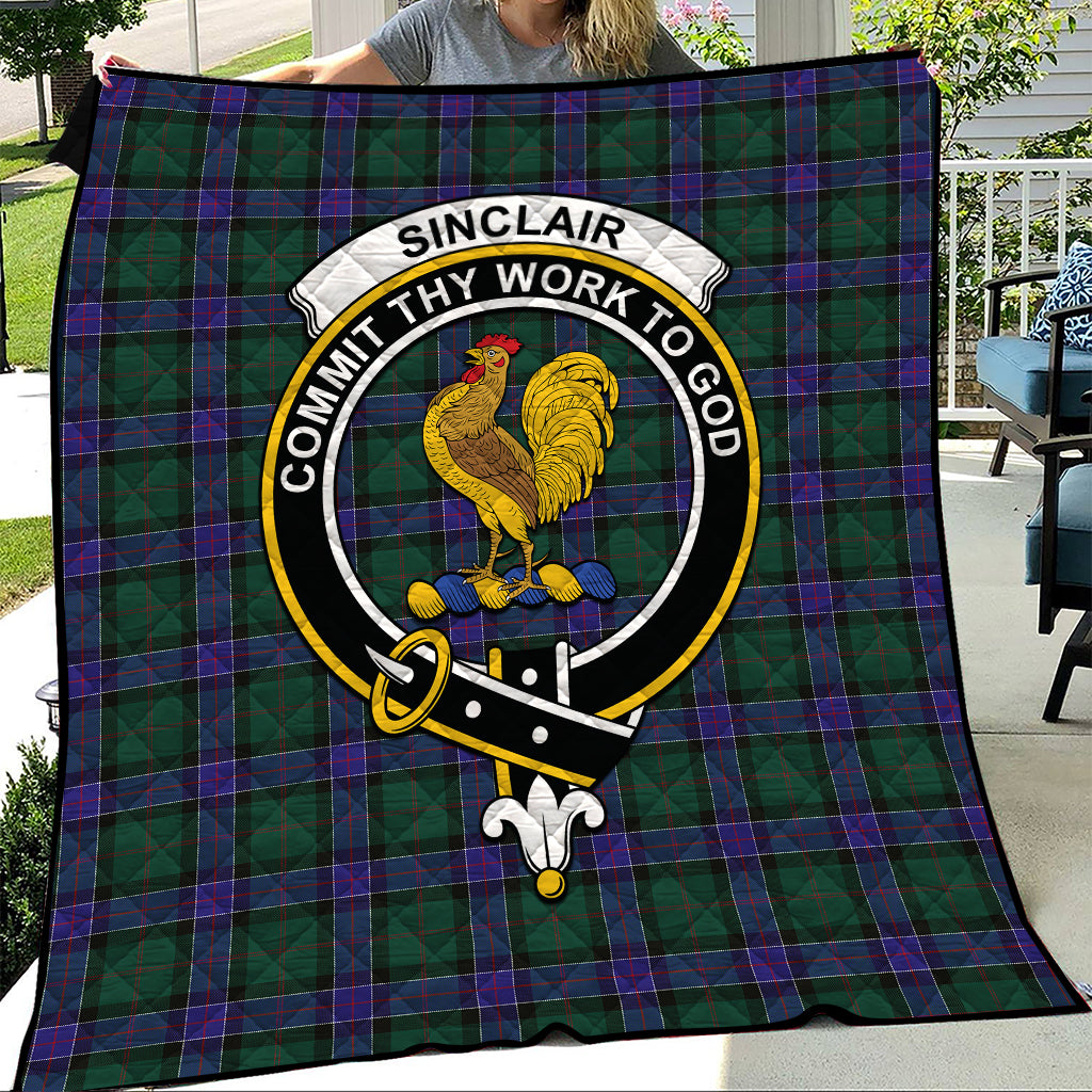 sinclair-hunting-modern-tartan-quilt-with-family-crest