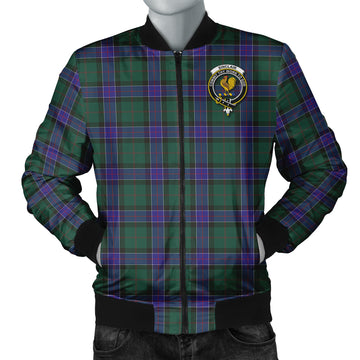 Sinclair Hunting Modern Tartan Bomber Jacket with Family Crest