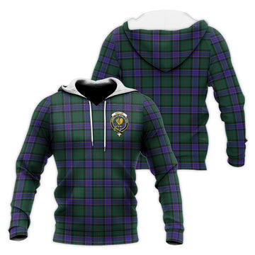 Sinclair Hunting Modern Tartan Knitted Hoodie with Family Crest