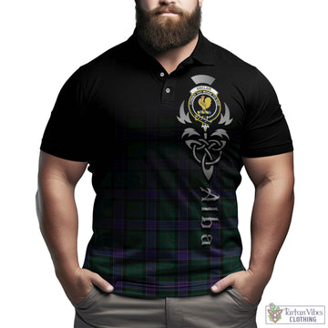 Sinclair Hunting Modern Tartan Polo Shirt Featuring Alba Gu Brath Family Crest Celtic Inspired